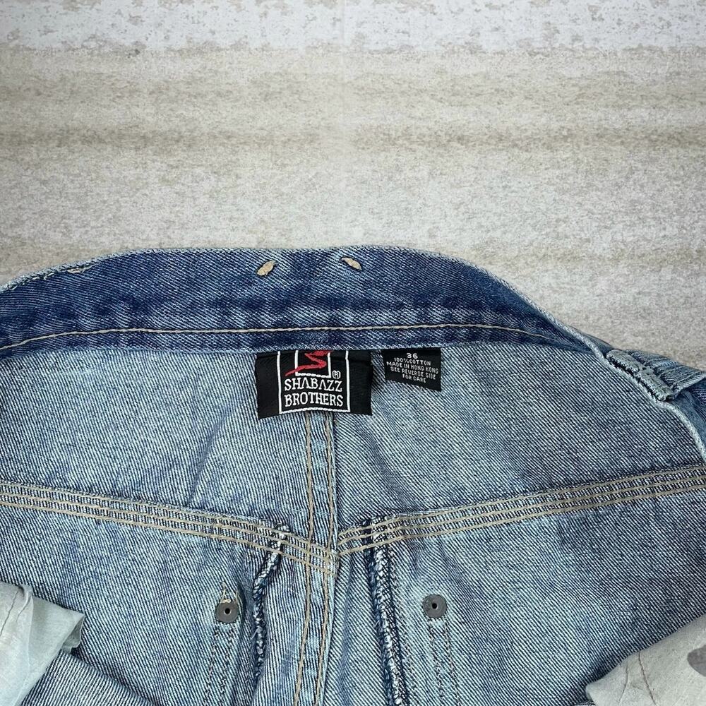 Vintage Y2K Shabazz Skater Carpenter Jeans 36x32  Baggy Wide Leg Dark Wash Denim - Picture 4 of 4
